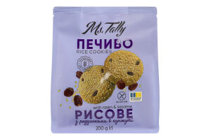 Печенье рисовое с изюмом в кунжуте Ms.Tally м/у 200г