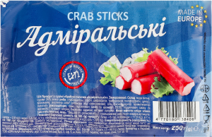 Палички крабові заморожені Адміральські CJSC Plunges kooperatine prekyba в/у 250г