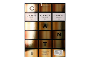 Набір Вино ігристе Просекко Міллезімато біле екстра-сухе 10,5-11,5%0,75л+бокал 2шт Канті