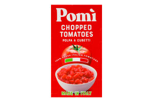 Томаты нарезанные кубиками пастеризованные Pomi т/п 1кг