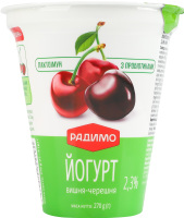 Йогурт 2.3% десертний збагачений пробіотиками Вишня-черешня Лактоімун РадиМо ст 270г