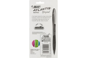 BiC Atlantis Original Medium Ball Pens Assorted - 4 CT