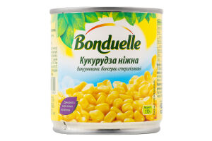 Кукуруза нежная вакуумированная консервированная стерилизованная Bonduelle ж/б 170г