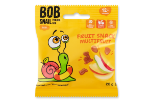 Снек фруктовый для детей от 12мес Multifruit Baby Bob Snail м/у 20г