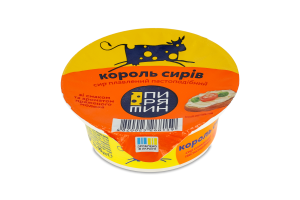 Сир плавлений 45% пастоподібний зі смаком та ароматом пряженого молока Король сирів Пирятин ст 90г