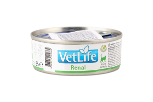 Корм д/котів Vet Life Renal д/підтримки функції нирок 85г ж/б Farmina