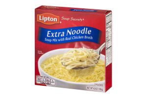 Lipton Soup Secrets Soup Mix With Real Chicken Broth Extra Noodle - 2 CT