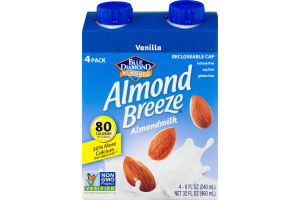 Blue Diamond Almonds Almond Breeze Almondmilk Vanilla - 4 PK
