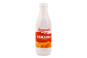 Ряженка 2.9% с курагой Яготинська п/бут 750г