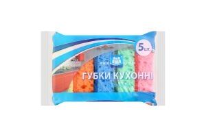 Губка кухонна Еврогруп 5 шт. великопориста
