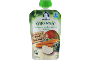 Gerber Organic Mangoes, Apples, Carrots & Kale 2nd Foods Organic Baby Food