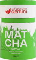 Чай зеленый японский элитный Матча Gemini тубус 50г