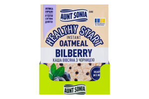 Каша овсяная мгновенного приготовления с черникой Healthy start Aunt Sonia м/у 55г