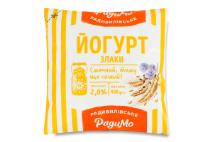 Йогурт 2% Злаки РадиМо м/у 400г