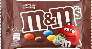 Драже с молочным шоколадом покрытые разноцветной сахарной глазурью M&M's м/у 45г