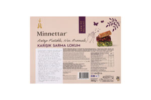 Лукум MINNETTAR 300 г ролл асорті гранат з фісташками (Туреччина) И219