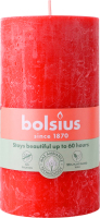 Свеча красная 13х6.8см №103668790341 Bolsius 1шт