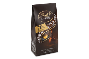 Цукерки Lindor Beutel 70%какао 136г Lindt