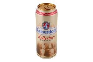 Пиво 0.5л 4.7% напівтемне нефільтроване пастеризоване Kellerbier Kaiserdom з/б