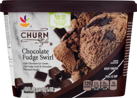 Ahold Churn Style Ice Cream Chocolate Fudge Swirl