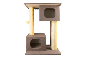 Дряпка-будинок д/котів Каньйон коричнева 57*44*79см Lucky Pet