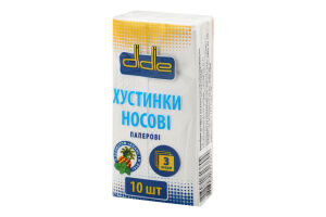 Платки носовые бумажные 3-х слойные Ананас и мята Didie 10шт