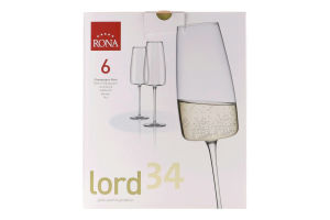 Набір келихів для шампанського 340мл №7023 Champagne flute Lord 34 Rona 6шт