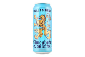 Пиво 0.5л 5.1% светлое пастеризованное Original Löwenbräu ж/б