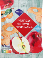 Чипси яблучні сушені різані Оригінальні Премія м/у 40г