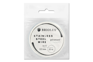Дріт д/рукод Briolex сталев 0,3мм B65-зелений 30м