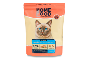 Корм сухой для стерилизованных/кастрированных взрослых котов Морской коктейль Гипоаллергенный Home Food д/п 400г