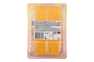 Сыр 50% твердый нарезанный ломтиками со вкусом и ароматом топленого молока Король сыров Пирятин лоток 150г