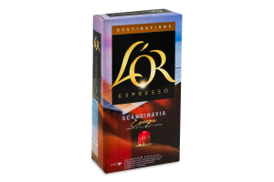Кава натуральна смажена мелена в капсулах Scandinavian Escape Destinations Espresso L'OR к/у 52г