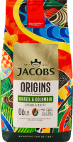 Кофе натуральный жареный в зернах Brazil&Colombia Origins Jacobs м/у 1кг