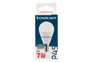 Лампа світлодіодна 4100K 600lm 7W E14 P45 Enerlight 1шт