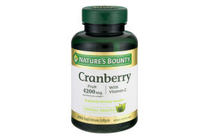 Nature's Bounty Cranberry Fruit 4200mg Herbal Supplement Softgels - 250 CT