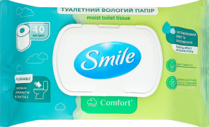 Бумага туалетная влажная Comfort Smile 40шт