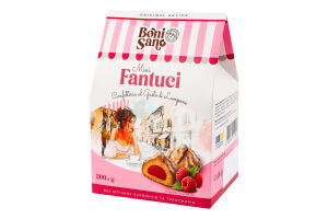Вироби кондитерські Fantuci Mini з смаком малини 300г Boni Sano