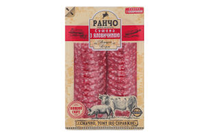 Ковбаса Сушена з яловичиною Ранчо с/к в/с лоток 0.075кг
