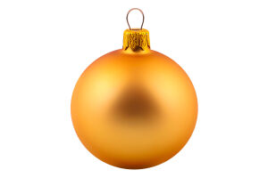 Куля новорічна золота скло 6см Галімпекс