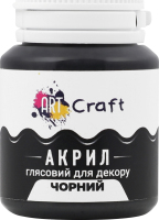 Фарба акрилова д/декору чорна глянсова 20мл АртКрафт