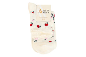 Носки женские Легка хода №5664 23-25 молоко