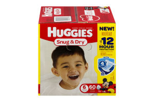 Huggies Snug & Dry Diapers Size 6 - 60 CT