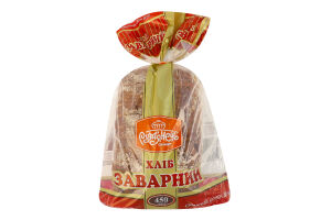 Хлеб нарезной формовой из смеси ржаной и пшеничной муки Заварной Рум’янець м/у 450г