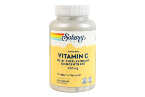 Добавка диетическая капсулы 500мг Buffered vitamin C with bioflavonoid concentrate Solaray 100шт