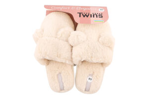 Взуття домашнє дитяче штучне хутро з вушками р.30-35 Twins