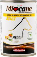 Корм д/собак з куркою та рисом 400г ж/б Міокане