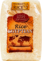 Рис шлифованный круглозернистый Египетский World's Rice м/у 1кг