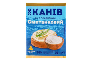 Сир плавлений Сметанковий 35% 75г Канів 1971