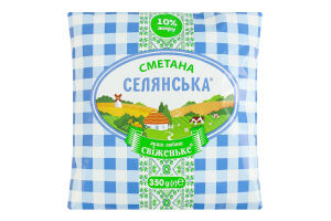Сметана 10% Селянська м/у 350г